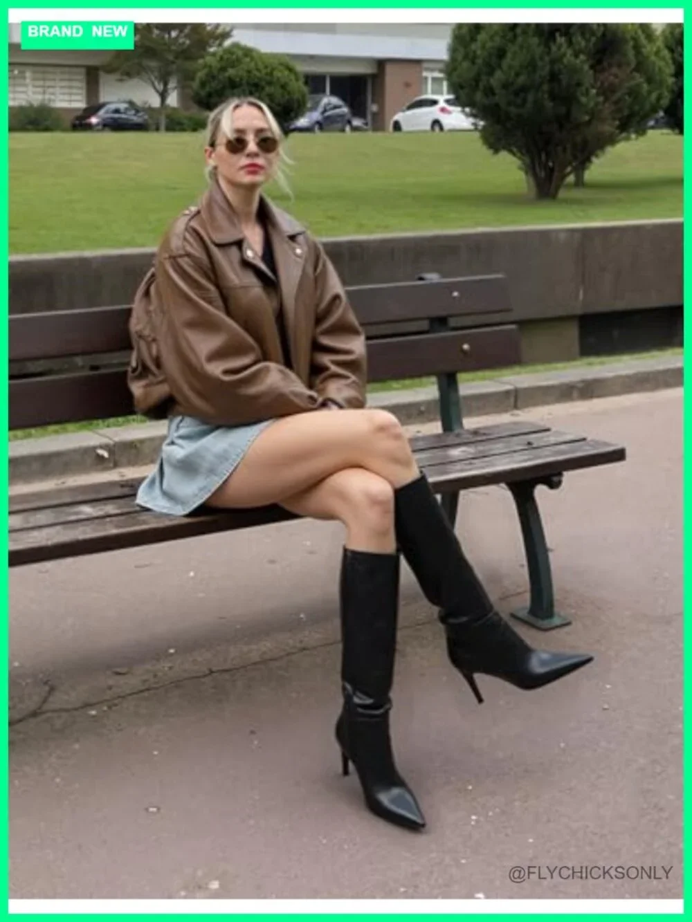 PU Leather Knee High Boots Pointed Toe 3 in Stiletto Heel Side Zipper Dress